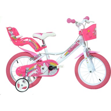 DINO BIKES Dječji bicikl Unicorn, 14", rozi 90418